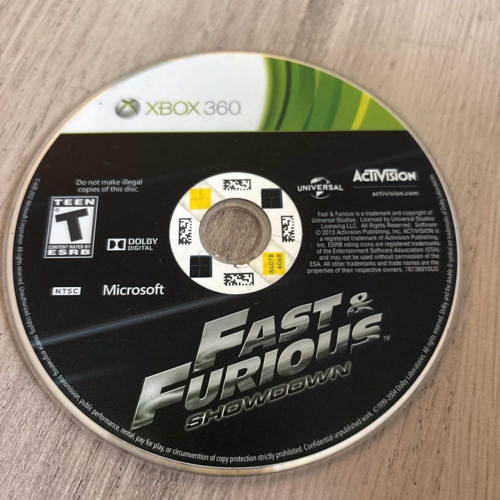 Fast & Furious: Showdown (Microsoft Xbox 360, 2013)